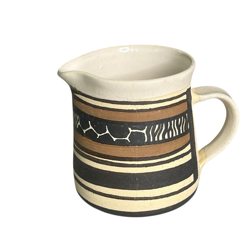Signed Douglas Creamer Studio Pottery Southwestern Art Pottery Cream Brown